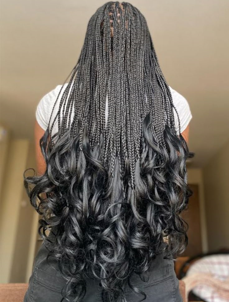 French curl braids